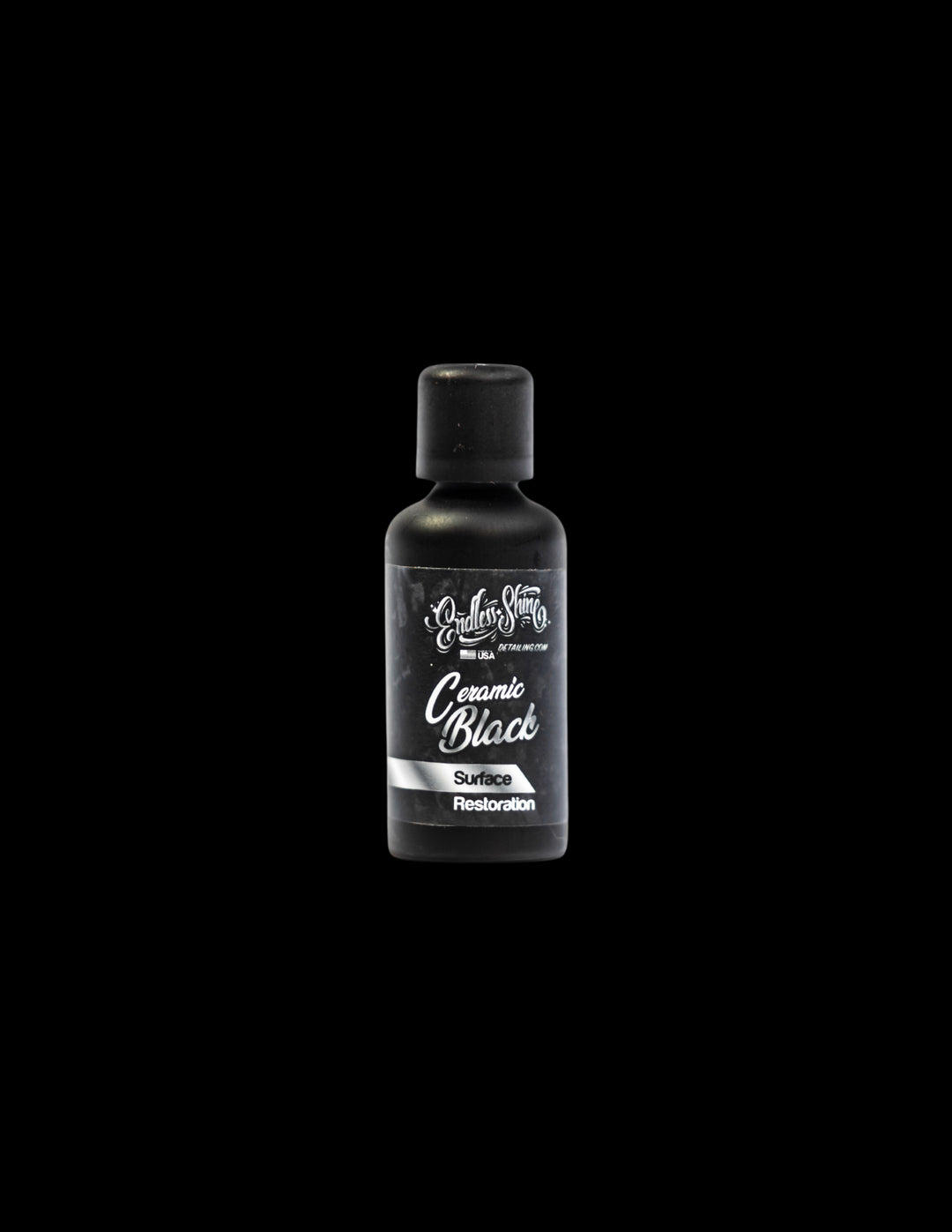 Ceramic Black Plastic Surface Restoration Bottle