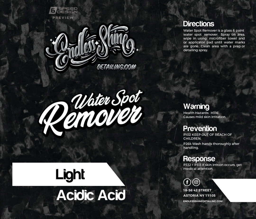 Water Spot Remover Light Acidic Acid 1 Gallon