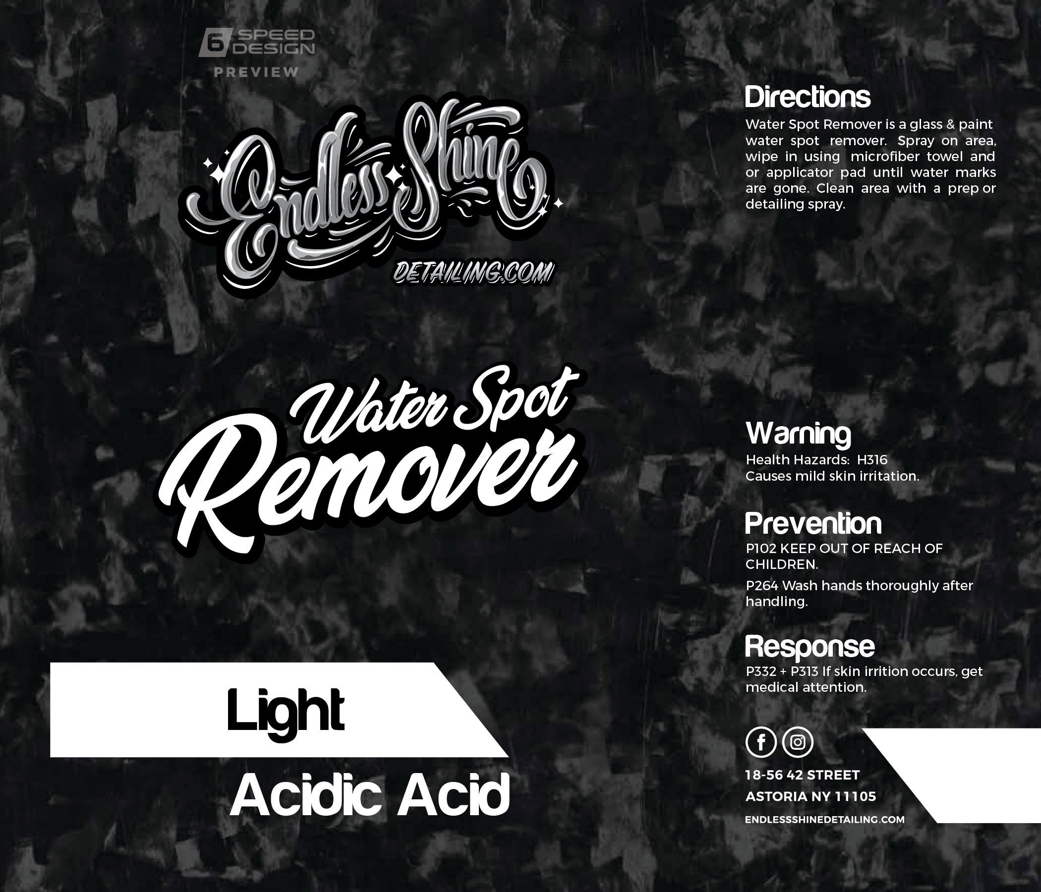 Water Spot Remover Light Acidic Acid 1 Gallon