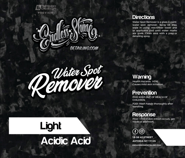 Water Spot Remover Light Acidic Acid 1 Gallon